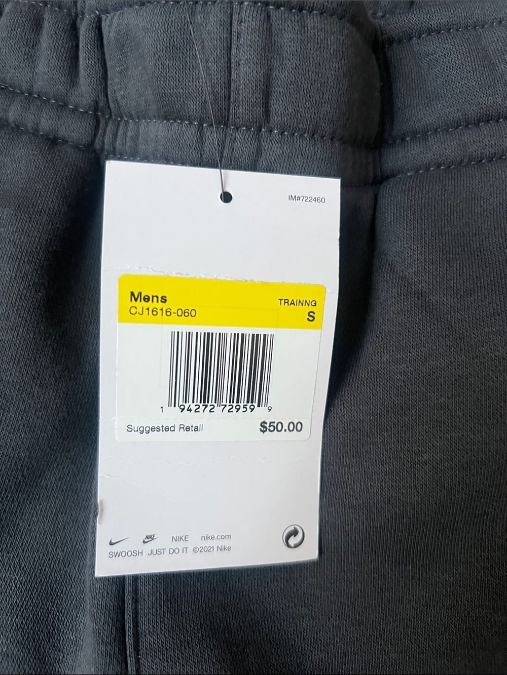 NWT NEW Nike Men’s Training Jogger Dark Gray Anthracite Gray Grey Sweatpants | S - Picture 2 of 7